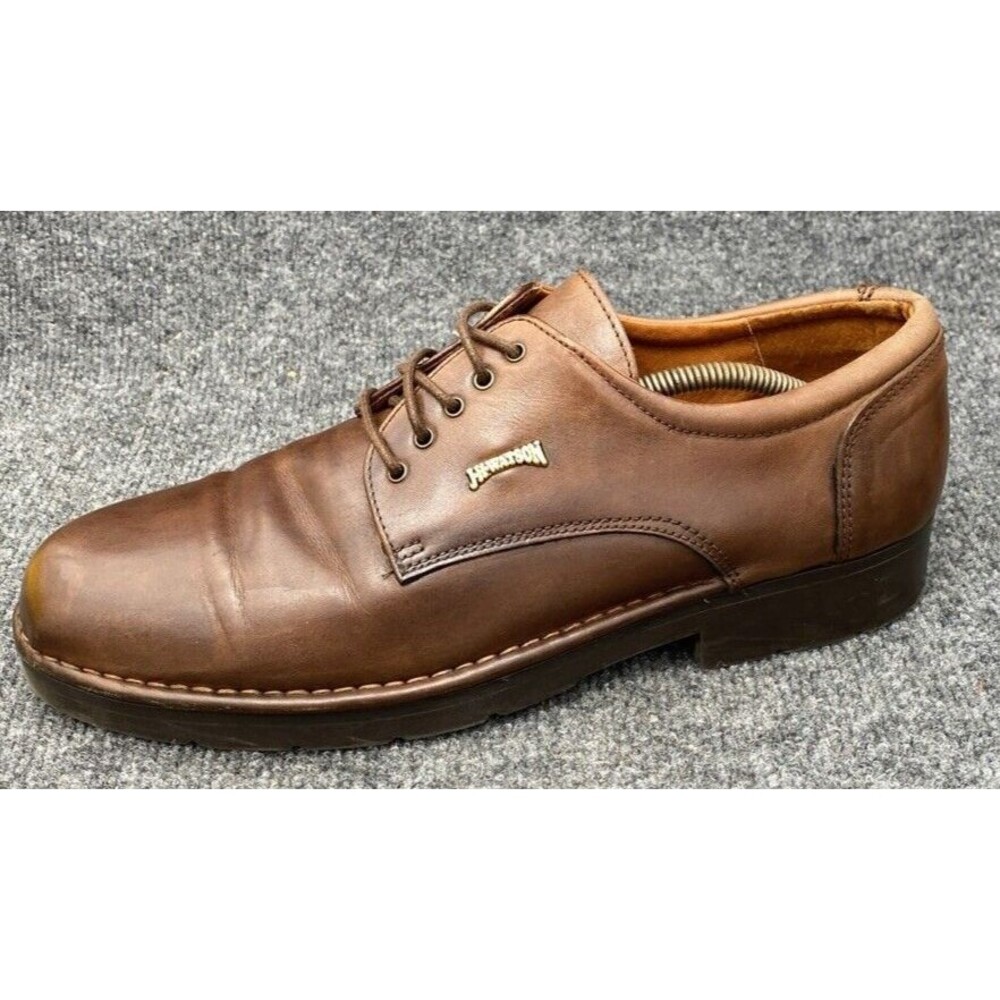 J.H. Watson Men's Brown Leather Oxfords Shoes Hand Stitched Cosido a Mano 44 45